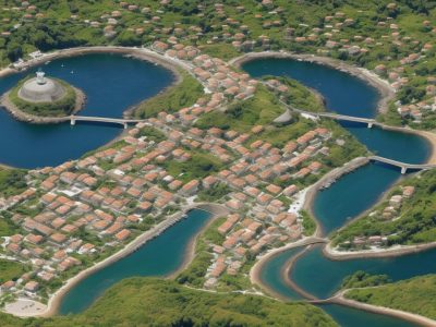 Ilustração mostrando um mapa de riscos sendo aplicado em um ambiente de trabalho do serviço público, com foco na segurança e bem-estar dos servidores.