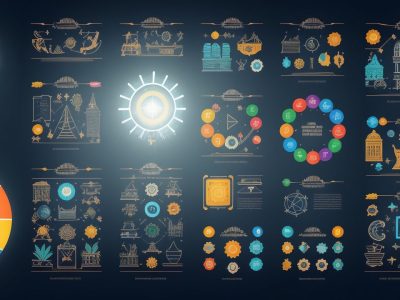 Ilustração de marketing cultural com pessoas interagindo em eventos e plataformas digitais, promovendo cultura e engajamento.