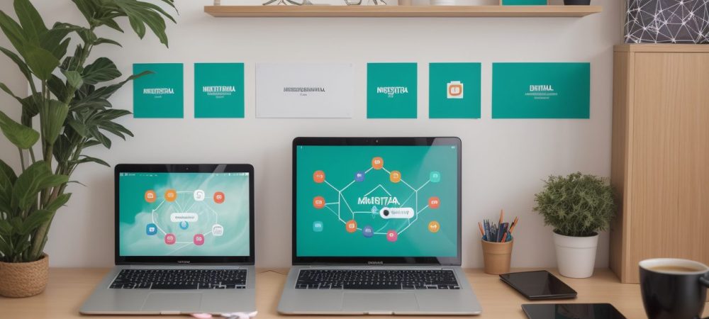 Ilustração de um plano de marketing cultural sendo desenvolvido com exemplos práticos e estratégias digitais para artistas e instituições culturais.