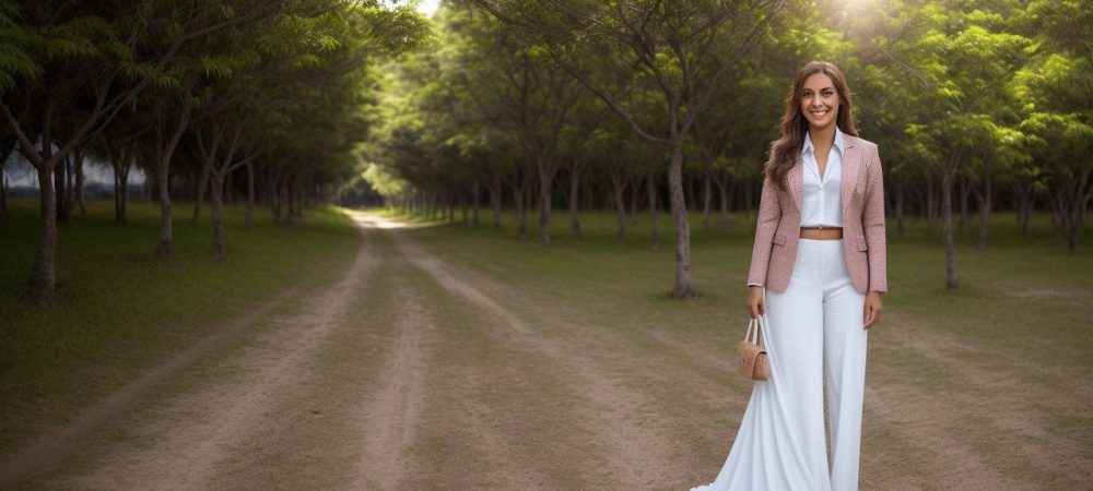 Ilustração de uma pessoa confiante apresentando-se, representando o conceito de marketing pessoal e imagem pessoal.