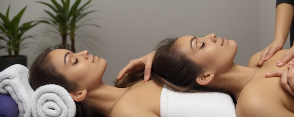 Imagem de massoterapeuta aplicando massagem relaxante em servidor público, mostrando os benefícios da massoterapia para o bem-estar no trabalho