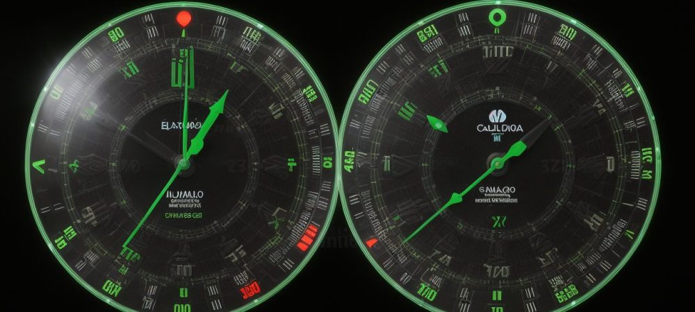 Gráfico de fluxo de caixa e cálculos de juros compostos, representando a aplicação de matemática financeira no setor público