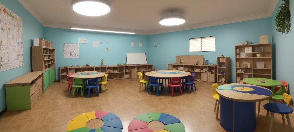 Alunos engajados em atividades com materiais alternativos e jogos educativos, transformando a sala de aula em um ambiente dinâmico de aprendizado.