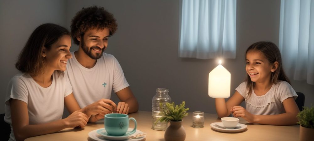 Imagem que ilustra a mediação familiar, mostrando um mediador guiando uma conversa entre as partes em conflito, com o objetivo de alcançar um acordo pacífico.