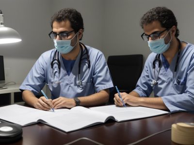 Imagem ilustrando a importância da medicina do trabalho com foco em exames PCMSO e saúde ocupacional, promovendo um ambiente seguro.