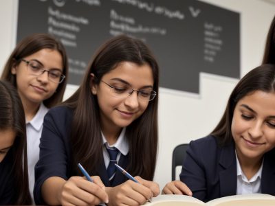 Diretor escolar recebendo mentoria em ambiente de trabalho colaborativo, focado em estratégias de liderança e desenvolvimento profissional.