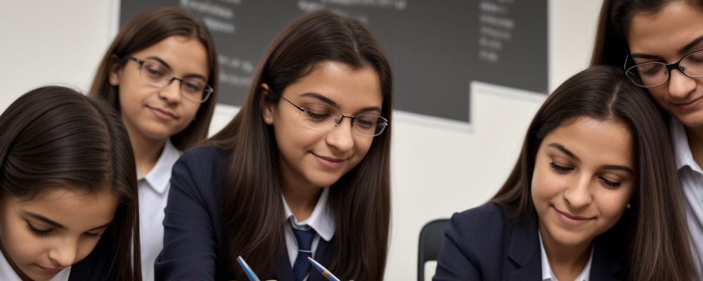 Diretor escolar recebendo mentoria em ambiente de trabalho colaborativo, focado em estratégias de liderança e desenvolvimento profissional.