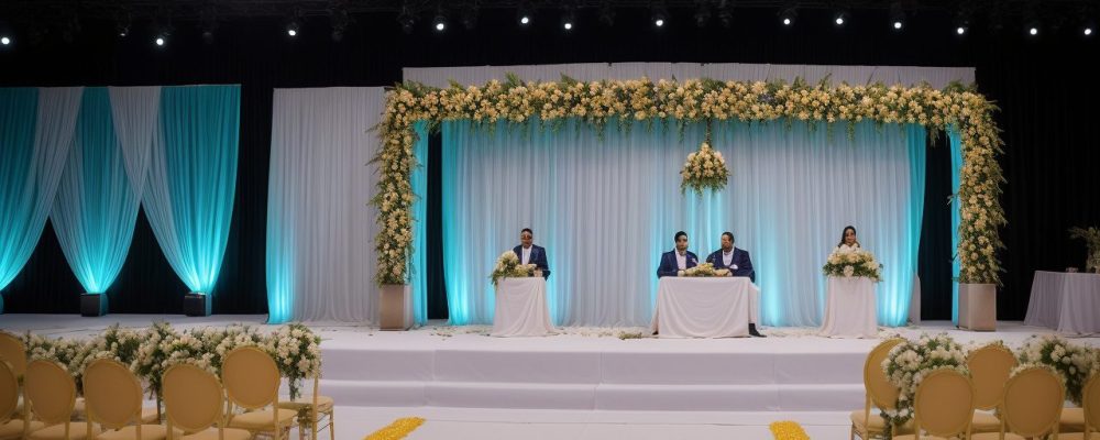 Mestre de cerimônia coordenando evento com foco no cerimonial e protocolo.