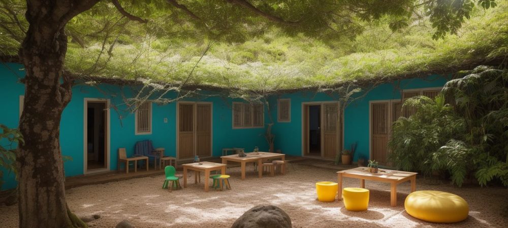 Crianças interagindo com materiais montessorianos em um ambiente preparado, promovendo o aprendizado e a autonomia.