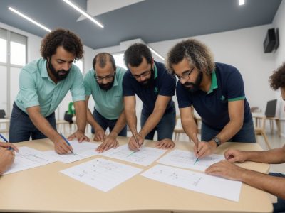 Equipe do setor público utilizando metodologias ágeis para melhorar a gestão e a colaboração.