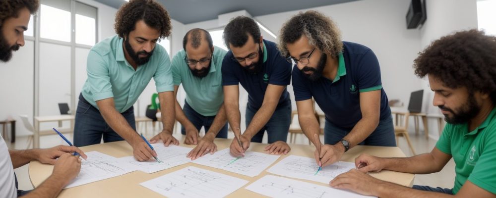 Equipe do setor público utilizando metodologias ágeis para melhorar a gestão e a colaboração.