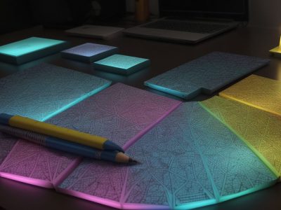 Imagem representando a metodologia científica em ação, com organização de dados e clareza de resultados, destacando a importância de um curso online para aprimorar a pesquisa