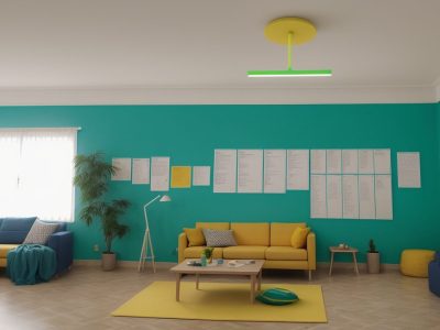 Professor e alunos em sala de aula com mapas e jogos, explorando a metodologia de ensino de geografia de forma dinâmica e envolvente