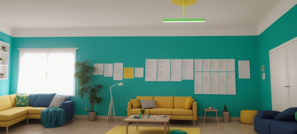 Professor e alunos em sala de aula com mapas e jogos, explorando a metodologia de ensino de geografia de forma dinâmica e envolvente