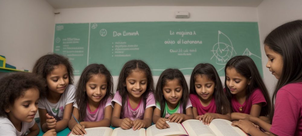 Professor utilizando metodologia de ensino da língua portuguesa em sala de aula, com foco em planejamento e alfabetização