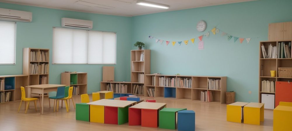 Professores e alunos em sala de aula, com foco em planejamento de aula de português e alfabetização e letramento.