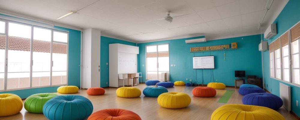 Professor planejando aulas de educação física com foco em metodologia do ensino do esporte, promovendo inclusão e engajamento dos alunos.