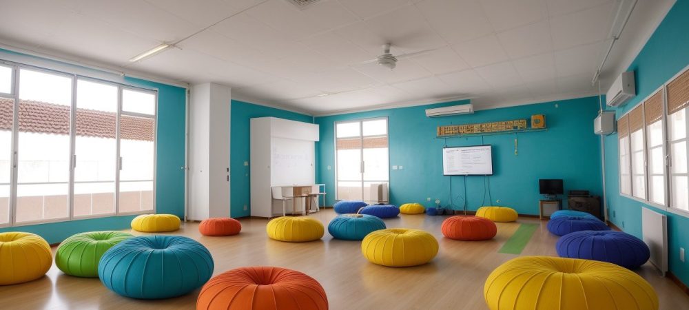 Professor planejando aulas de educação física com foco em metodologia do ensino do esporte, promovendo inclusão e engajamento dos alunos.