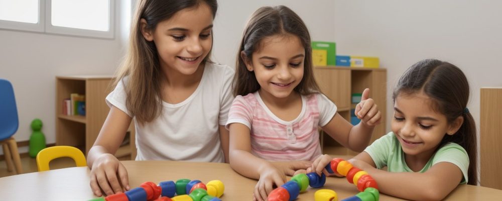 Crianças participando ativamente de atividades lúdicas e interativas, explorando novas metodologias de ensino na educação infantil.