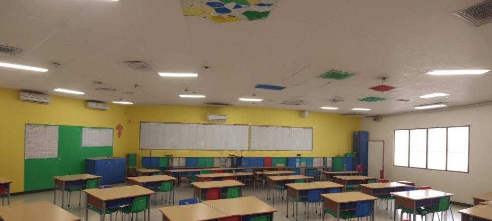 Professor e alunos interagindo em sala de aula com metodologias inclusivas para educação especial
