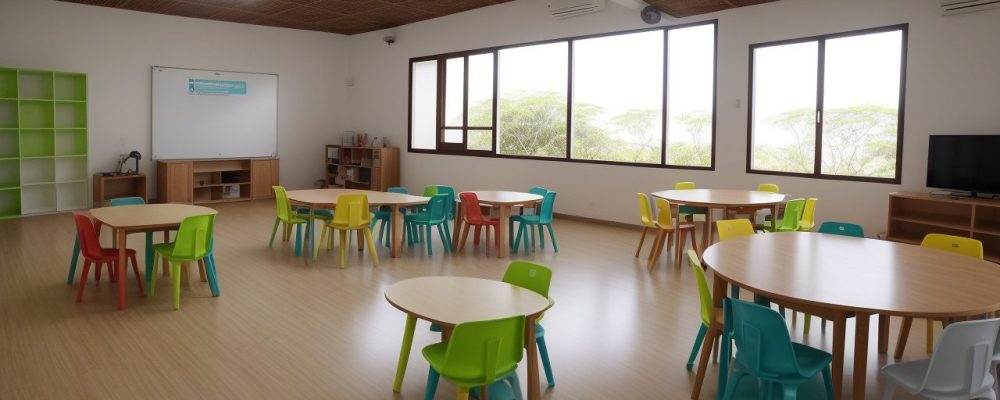 Sala de aula dinâmica com alunos participando de atividades práticas para EJA.