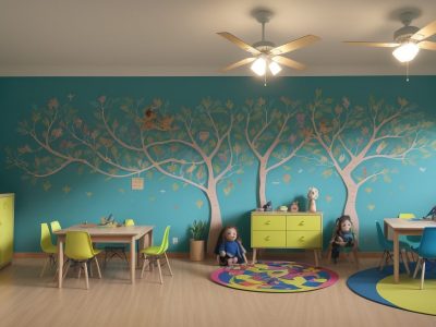 Crianças participando de atividades lúdicas em sala de aula, representando metodologias de ensino na educação infantil