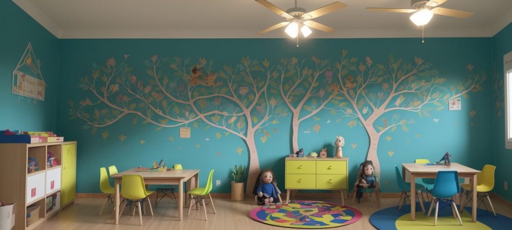 Crianças participando de atividades lúdicas em sala de aula, representando metodologias de ensino na educação infantil