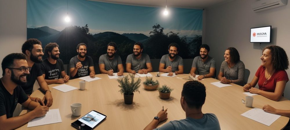 Mobilização Comunitária: Estratégias e Curso para Movimentos Sociais Imagem que ilustra a mobilização comunitária, com pessoas engajadas em atividades e um curso online de movimentos sociais em destaque.