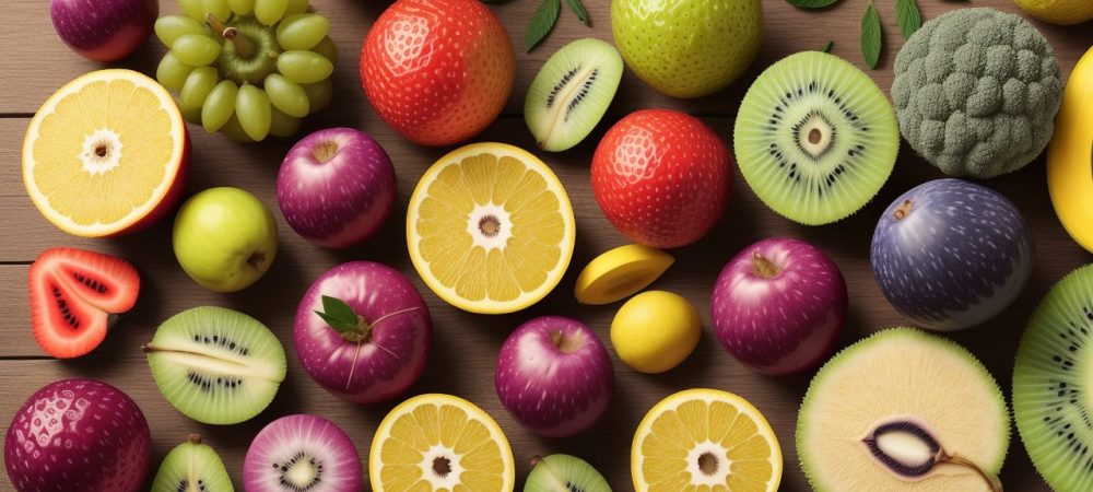 Imagem mostrando um cardápio colorido e nutritivo para bebês, com foco em introdução alimentar e os benefícios da nutrição infantil.