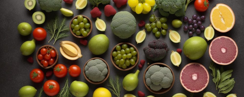 Ilustração vibrante de um plano alimentar detalhado, destacando macronutrientes e escolhas saudáveis para nutrição e bem-estar.