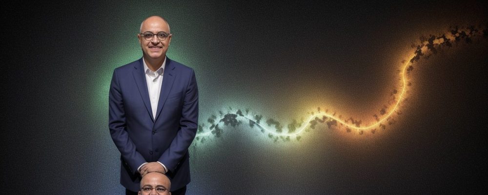 Uma pessoa confiante falando em público, com expressão segura e um ambiente de apresentação acolhedor, representando oratória e comunicação eficaz.