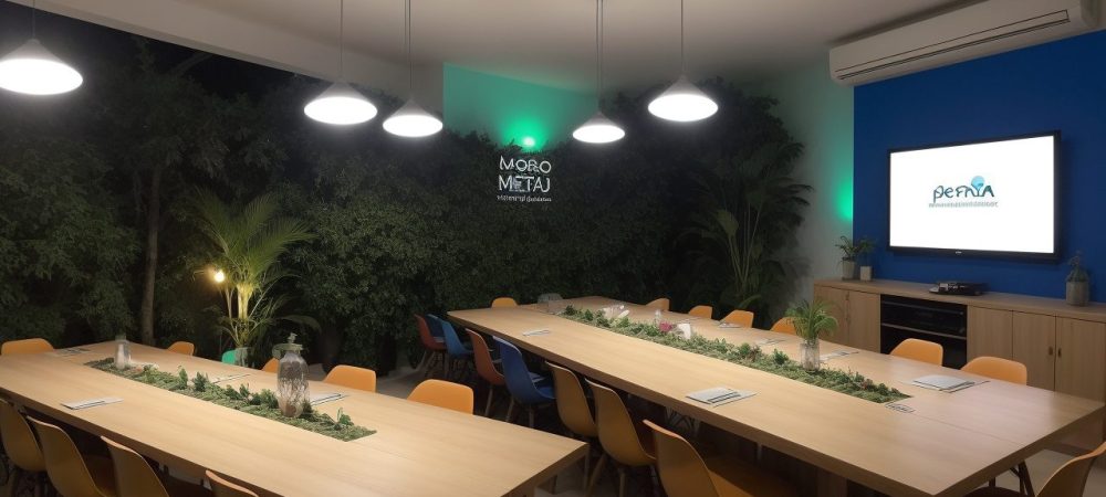 Imagem de profissionais planejando e executando um evento de sucesso, com foco em gestão e organização.