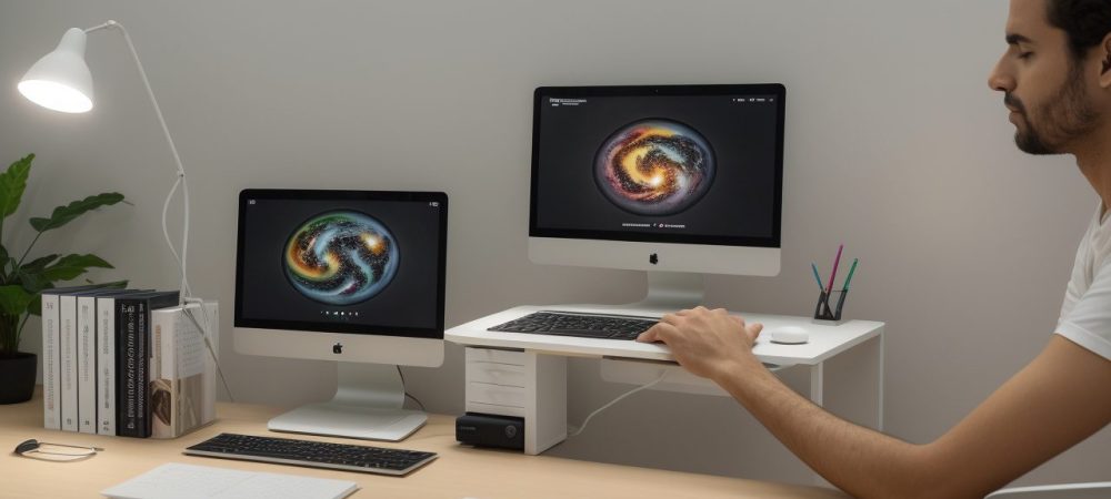 Ambiente de trabalho organizado com foco em produtividade, ergonomia e gestão do tempo, com dicas e curso online.