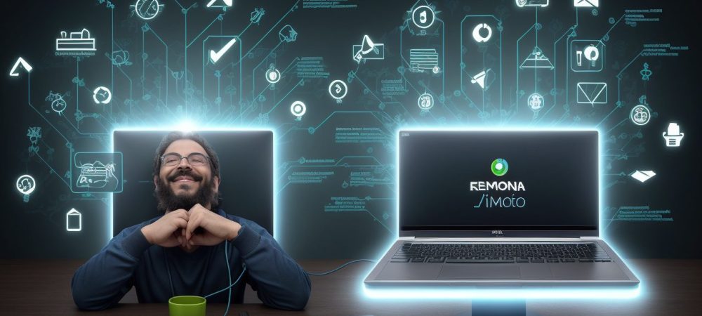 Ilustração de um profissional estudando em um curso online de neurolinguística, focado em PNL para aprimorar a comunicação e alcançar o sucesso profissional.