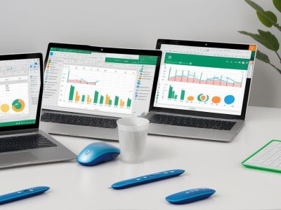 Imagem mostrando as ferramentas Word, Excel e PowerPoint do Pacote Office 2020, com foco em produtividade e otimização do trabalho diário.