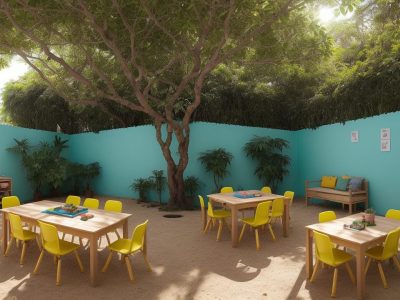 Crianças em uma escola Waldorf participando de atividades que promovem a criatividade e o desenvolvimento integral, com foco na pedagogia Waldorf.