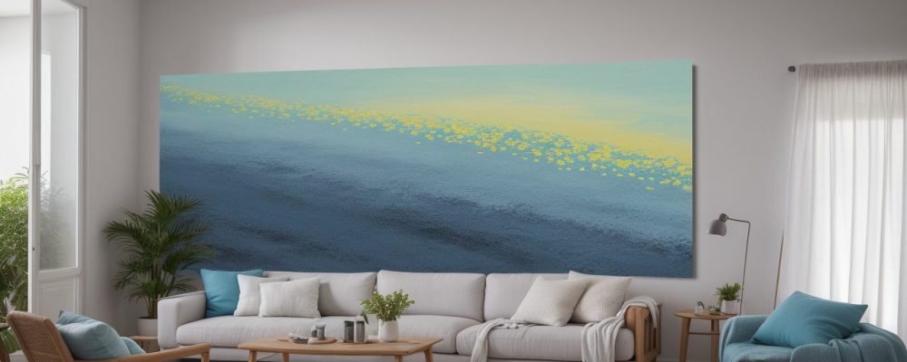 Interior de uma casa sendo pintado, mostrando materiais para pintura e o processo de como pintar a casa