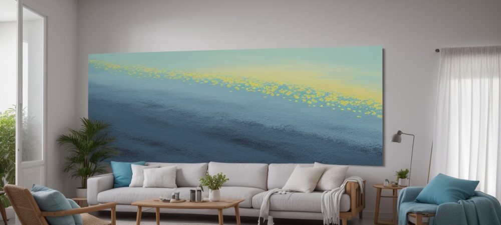 Interior de uma casa sendo pintado, mostrando materiais para pintura e o processo de como pintar a casa