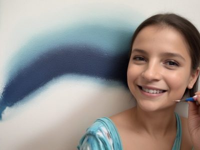 Imagem mostrando uma pessoa pintando uma parede, simbolizando a transformação e os benefícios da pintura de interiores, com foco em curso online de pintura doméstica.