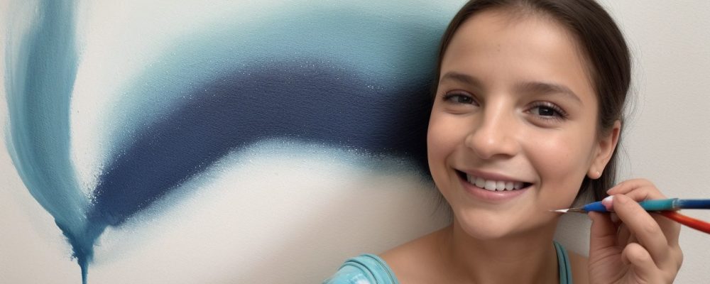 Imagem mostrando uma pessoa pintando uma parede, simbolizando a transformação e os benefícios da pintura de interiores, com foco em curso online de pintura doméstica.