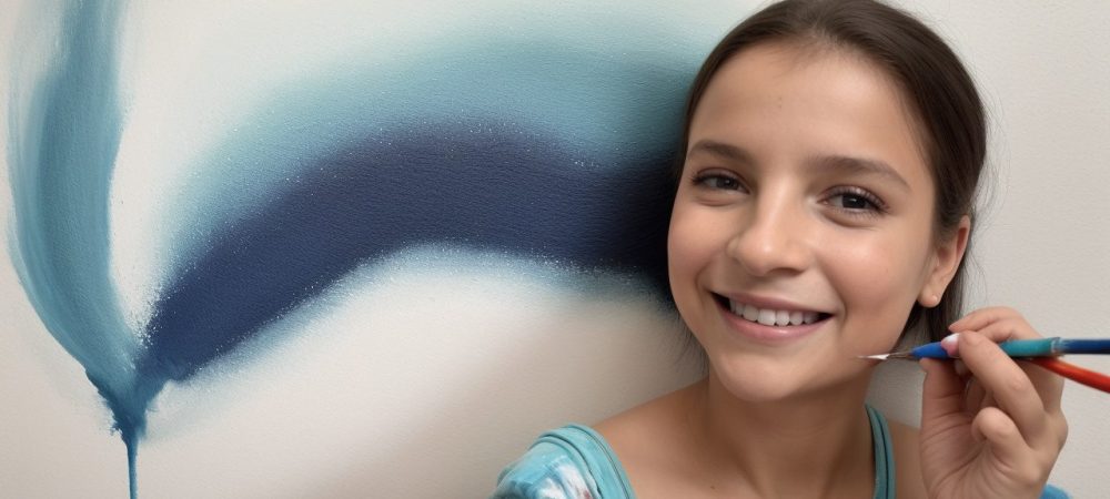 Imagem mostrando uma pessoa pintando uma parede, simbolizando a transformação e os benefícios da pintura de interiores, com foco em curso online de pintura doméstica.