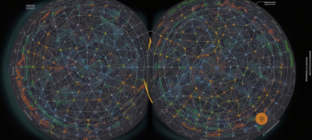 Ilustração de um plano estratégico com metas, ferramentas e ações para o sucesso empresarial