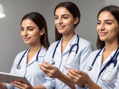 Imagem que ilustra planejamento familiar, mostrando diferentes métodos contraceptivos e um profissional de saúde orientando uma paciente.