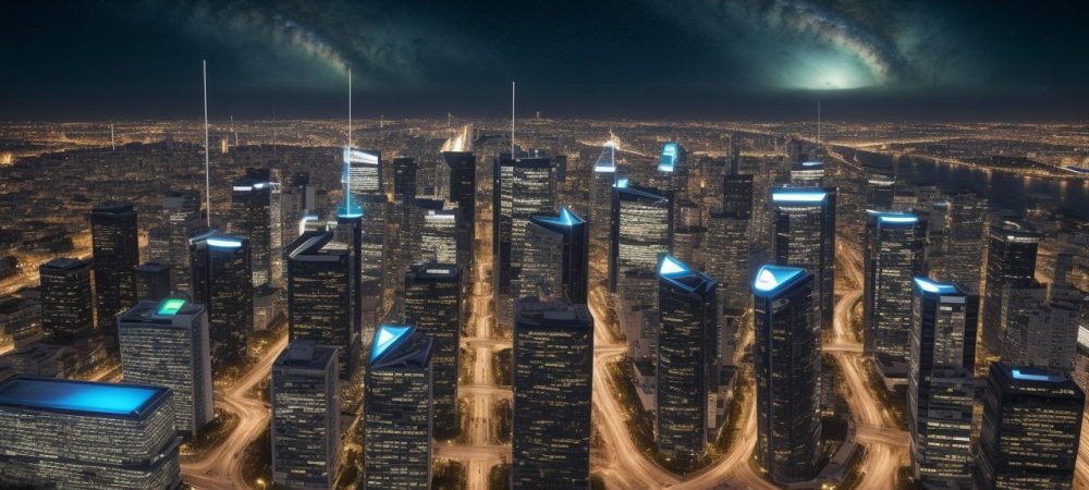 Gráfico financeiro em ambiente de escritório, representando planejamento financeiro e gestão pública eficiente.