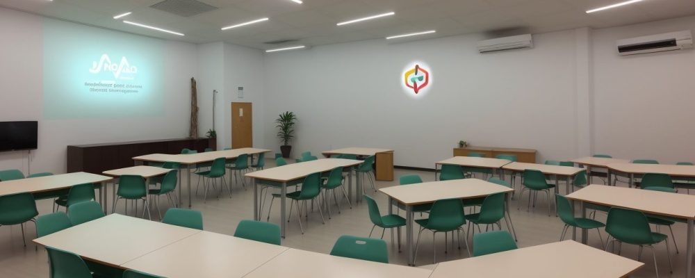 Professor e alunos colaborando em um plano de aula interdisciplinar, com foco em projetos e exemplos práticos.