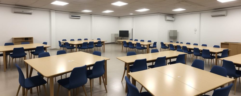 Alunos colaborando em um plano de aula interdisciplinar, utilizando recursos digitais e mapas mentais para um aprendizado engajador.