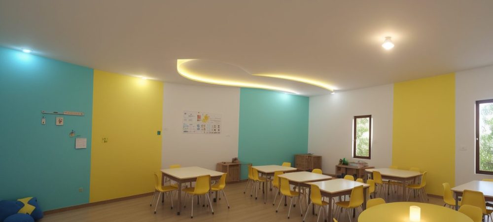 Professor e alunos em sala de aula, usando modelos de plano de aula para um planejamento de ensino eficaz e dinâmico.