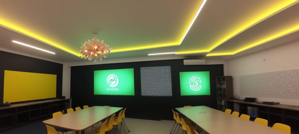 Professor ensinando com metodologias ativas em uma sala de aula, promovendo alfabetização e letramento