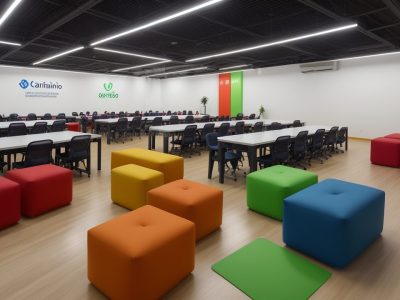 Ilustração de um cardápio saudável e balanceado sendo planejado com foco no planejamento de cardápio e eficiência no setor público.