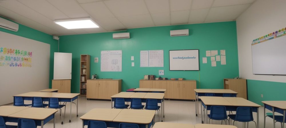 Planejamento de Ensino: Plano de Aula Criativo em Ação Professor e alunos discutindo um plano de aula criativo e dinâmico, focado no planejamento de ensino.